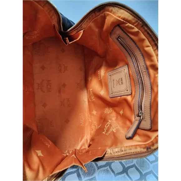 MCM Visetos Large Heritage Bowler Bag Cognac - Picture 16 of 16